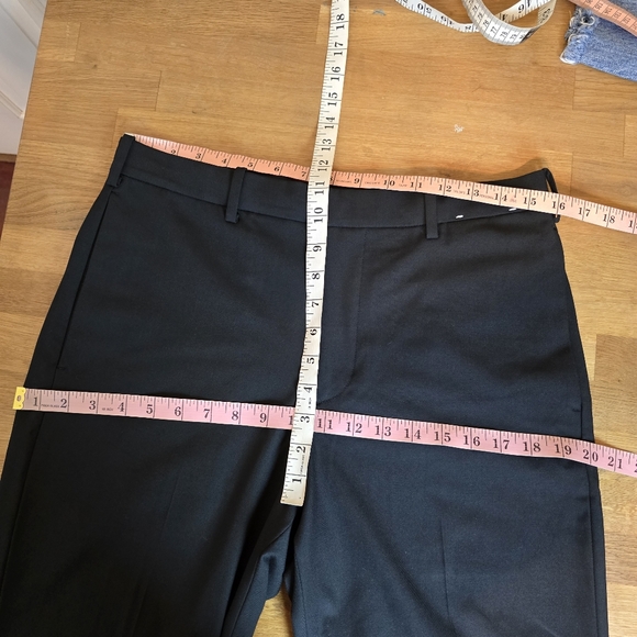 Uniqlo M Smart Ankle Black Pants Wool Like Waist 30-33" M - Picture 9 of 11